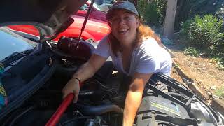 Water Pump Install on LS1 1999 Camaro Z28  Airi The Car Girl [upl. by Sharai386]