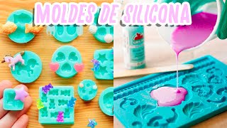 Como hacer MOLDES DE SILICONA CASEROS FLEXIBLES 2 METODOS FACILES  Tutoriales Belen [upl. by Eirrej]