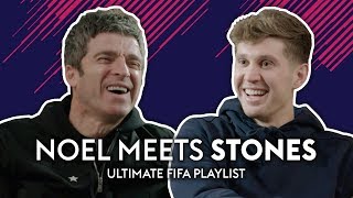 Is De Bruyne an Ed Sheeran fan  Noel Gallagher meets John Stones  Ultimate FIFA Playlist [upl. by Reffinej]