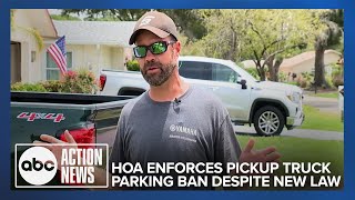 Subdivision continues to ban pickup parking despite new Florida HOA law [upl. by Calie]