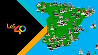 A estos grupos suena cada provincia de España ¡Mapa musical [upl. by Enohpesrep893]