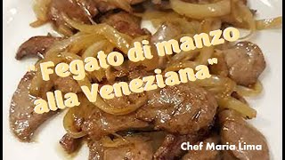 fegato di manzo alla veneziana italiano [upl. by Yereffej]