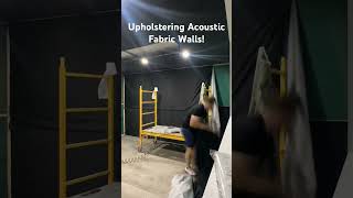 Upholstering Acoustic Fabric Walls music build studio [upl. by Richelle521]