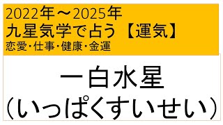 一白水星2022年2023年2024年2025年【九星気学の運気】年運•運勢•調べ方 [upl. by Lello]