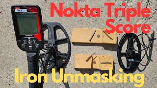 Nokta Triple Score Unmasking Iron Test 9 x 12 amp 5 x 10 Coils  Metal Detecting [upl. by Atiseret]