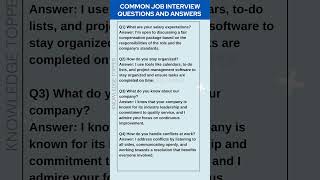 4 Most Common Job Interview Questions and Answers [upl. by Niraj]