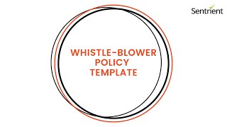 Whistleblower Policy And Procedure Template  Sentrient [upl. by Trebled]