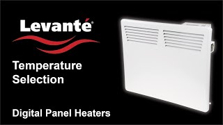 Levante Ecopanel Panel Heater Temperature Selection [upl. by Thomson]