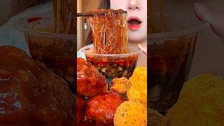 Spicy Glass Noodles 🌶️ ASMR MUKBANG [upl. by Okubo712]