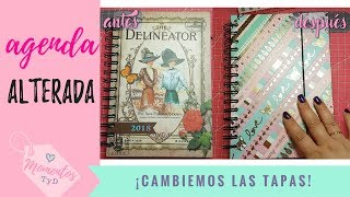 agenda alterada como cambiar la tapa a un cuaderno o libreta que no nos gusta y personalizarla [upl. by Chastity]