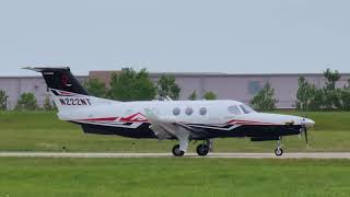 2022 Textron Beechcraft 220 Denali  Taxi amp Takeoff  New Century AirCenter JCIKIXD  N222NT [upl. by Ynneh]