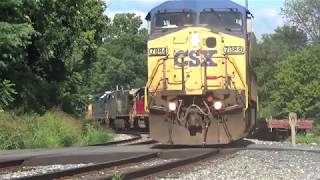 Csx Q37525 West 42 w Delmarva Central Railroad 3506 In Point of Rocks [upl. by Turtle286]