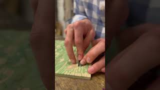 Asmr  woodblock asmr artistprocess [upl. by Wendelina]