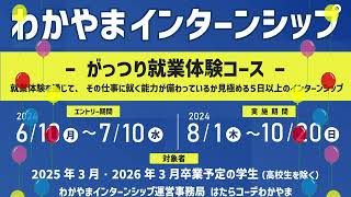 令和6年度わかやまインターンシップ（夏期） [upl. by Nivar]