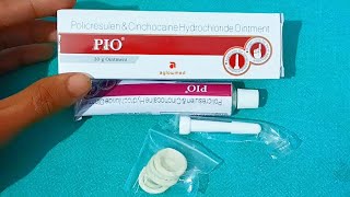 बवासीरगुदा में दर्दजलनखुजलीखूनआनाPIO OintmentPolicresulen amp cinchocaine hydrochloride ointment [upl. by Haliehs101]