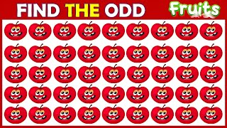 Find the ODD One Out Easy Medium Hard Levels Quiz  Fruit Edition 🍏🥑🍓 [upl. by Almita]