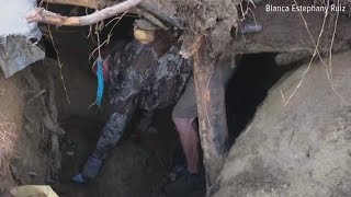 Modesto homeless found living in elaborate riverside caves [upl. by Orban]