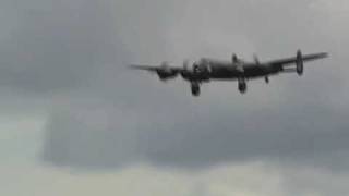 Lancaster Bomber Lands in Winnipeg Aug 3 2009 Royal Canadian Legion [upl. by Asiek]