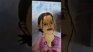 Water colour somple drawing ❤😘Sajna ve sajna viralvideo shortvideos art watercolor [upl. by Ayihsa663]