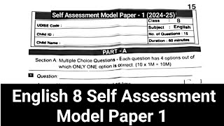 AP 8th English Self Assessment Model Paper 1 202425 Answer  English Self Assessment 2024 [upl. by Lucille]