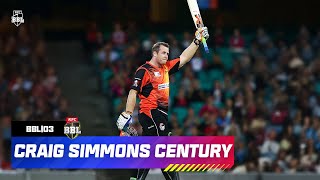 Craig Simmons Epic BBL Ton Against Starc Lee amp Hazlewood [upl. by Lienet]