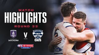 Fremantle v Geelong Highlights  Round 22 2024  AFL [upl. by Trautman]