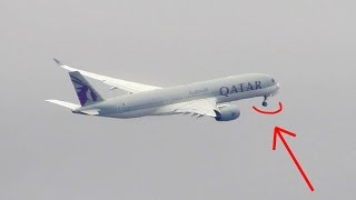 A350 NOSE GEAR FAILS TO RETRACT AFTER TAKEOFF Qatar A350 at JFK Full HD [upl. by Llehcor358]