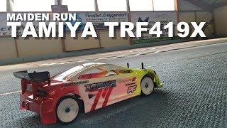 Tamiya TRF419X  Maiden Run at Megadrom RC Team Nord [upl. by Alekahs127]