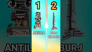 antilia vs Burj Khalifa wale like or comment or subscribe kar antillia mumbaibeach padmabridge 👍💨 [upl. by Ardnalak366]