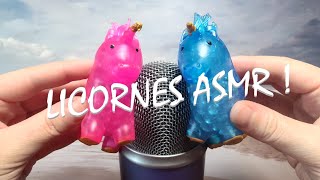 ASMR LICORNES ASMR  Tapping Slime Licornes et Balle anti stress No Talking BLUE YETI [upl. by Hunsinger]