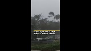 Super typhoon Manyi forces mass evacuation in the Philippines  AJ shorts [upl. by Koerlin]