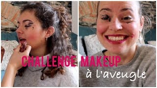 CHALLENGE  Maquillage à laveugle [upl. by Fitzger]