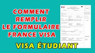 Comment remplir le formulaire visa france long séjour etudiant en ligne [upl. by Tu88]