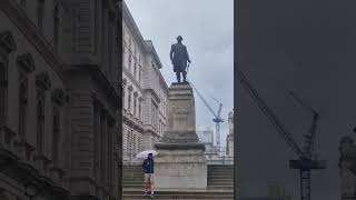 A statue of Robert Clive and the entrance to the Churchill War Rooms london [upl. by Riada78]