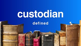 Custodian  Legal Term Defined Evidence Definitions for Law School and Bar Exam Prep [upl. by Adyahs187]