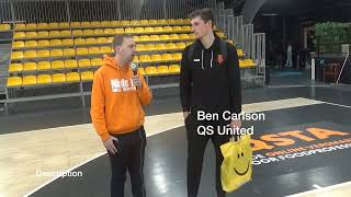 NielsTV bij de basketbal wedstrijd QSTA United  Spirou Charleroi [upl. by Eimareg264]