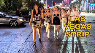 Las Vegas Strip  Night Walk 4K [upl. by Hebbe]