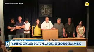 Paran los estatales de ATE y el jueves el gremio de sanidad por reclamo salarial │N2030│ 200224 [upl. by Hurley580]