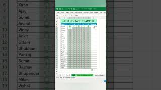 Attendance tracker in excel [upl. by Fara260]