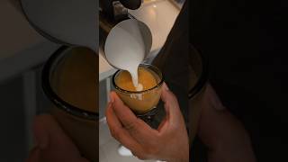 espresso art remix ytshorts coffee baristasaimu Cortado [upl. by Adnicul]