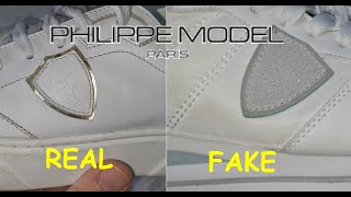 Philippe Model shoes real vs fake How to spot fake Philippe Model sneakers [upl. by Ariek]