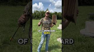 Compound Bow vs Cardboard bowhunting archery outdoors yeeyee [upl. by Sarnoff]