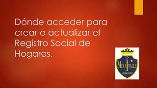 Dónde acceder para crear o actualizar Registro Social de Hogares RSH [upl. by Noryahs385]