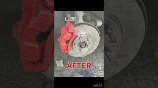 Chevy Caliper Painting and Rotor Change 🔥🏎️ car automobile chevolet cartok chevycruze chevy [upl. by Elreath]