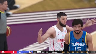 NBA 2K24 Live Simulation Georgia vs Gilas Pilipinas  FIBA Olympic Qualifiers 2024 [upl. by Israel330]