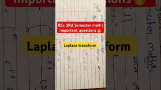 BSc 3Rd Semester Maths Laplace transform shorts ytshorts bscmaths viralvideo [upl. by Nitsirk887]