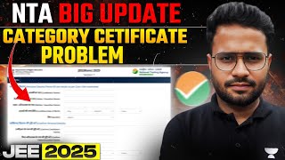 JEE 2025 Category Certificate Problem With Complete Solution Explained✅ [upl. by Katlin]