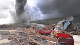 Scary Storm like Tornado hit Canada Storm and Hail breaks trees in Ontario [upl. by Aleacem785]