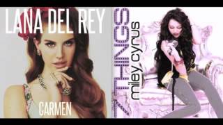 Lana Del Rey VS Miley Cyrus Carmen and 7 Things [upl. by Ermin616]