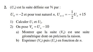 Exercice corrigésuite géométrique [upl. by Downey]